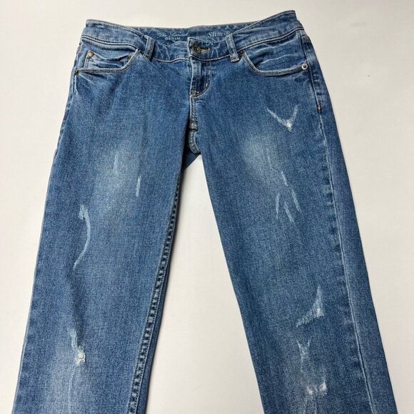 The Limited Women Slim Boyfriend Jeans Blue Stretch Medium Wash Low Rise Denim 0 - Picture 1 of 11
